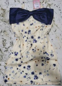 Floral Print Sundress with Bow