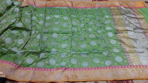 Elegant Green Banarasi Saree