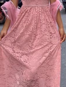 Dusty Rose Lace Maxi Dress