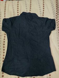 Polka Dotted Fitted Shirt