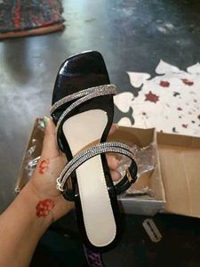 Sale !!! Black Shimmer Party Wear Heels