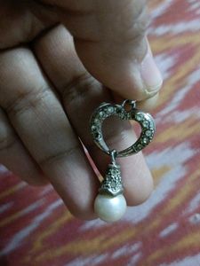 Love Silver Locket Only With Pearl And Stone