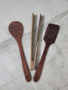 🆕️Wooden Cutlery Set Of 3