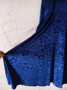 Elegant Blue Velvet Dress
