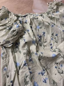 Pista Green Off Shoulder Top