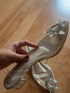 Clear Stonework Small Party Comfy Heel/flat