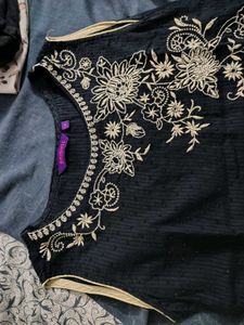 Black Straight Kurti