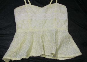 Yellow Embroidered Cami Top