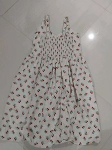 Cherry Print Button-Front Sundress
