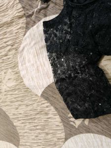Elegant Black Net Blouse