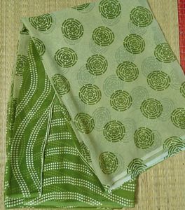 Green Printed Saree