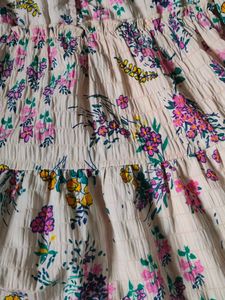 Floral Print Tiered Mini Dress
