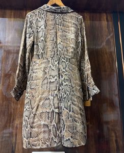 Snakeskin Print Shirt Dress