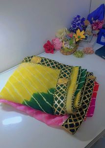 Leheriya Saree In Stock