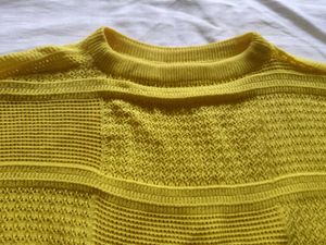 Yellow Knit Crop Sweater