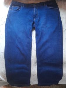 Blue Straight Leg Jeans