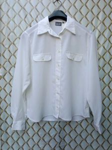 New With Tag Elegant White Button-Down Shirt