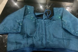 Not UsedBlue Embellished Blouse