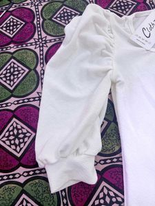 Chic White Puff Sleeve Top