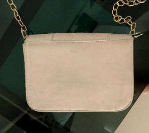 Women Cream Sling Bag