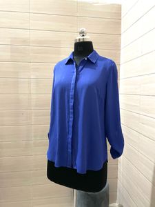 George Pintresty 🌸Blue Long Sleeve Blouse