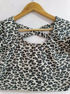 Faballey Women White Printed Crop Top