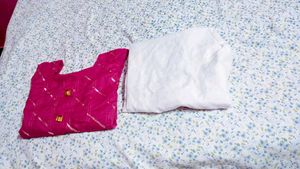 Pink Printed Kurta