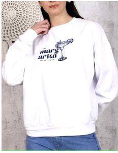 White Graphic Print Sweatshirt