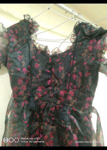 Gothic Black Coquette Fairycore Vintage Dress
