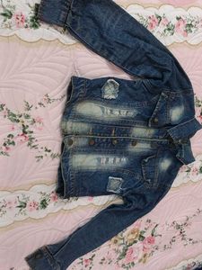 Brand New Distressed Denim Jacket