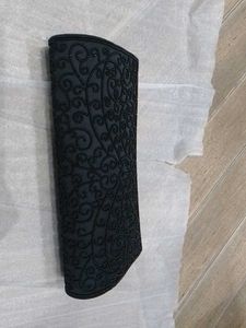 Black Clutch With Self  Beaded Work