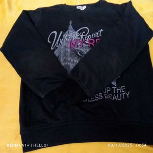 Black Graphic Print sweatshirts for boys
