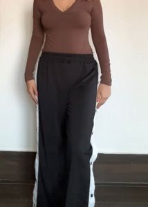 Black Buttoned Trouser Pants