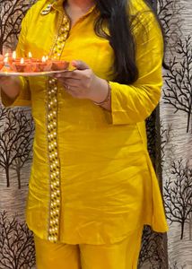 Yellow Kurta Set, Corset For Festival