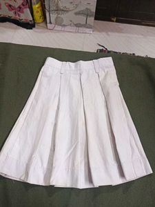 White Pleated Skirt