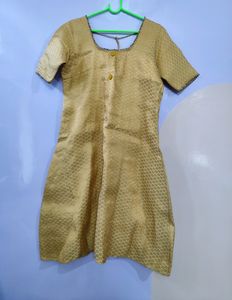 Golden Silk Embellished Kurta