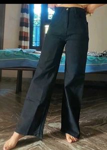 Black High-Waisted Wide Leg Jeans Not Worn