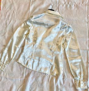 Satin Cream Shirt 🤍