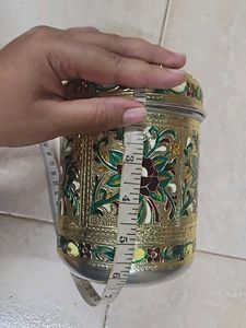 Golden Beautiful Container With Design