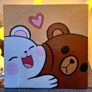 Kawaii Bear Hug Painting