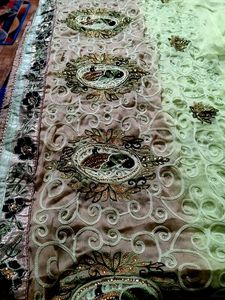Beautiful Green Chikankari Saree