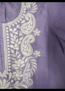Lavender Embroidered Kurta