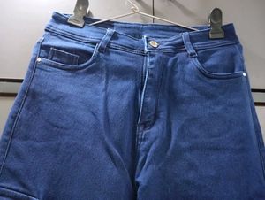 321. Blue Cargo Jeans for Women