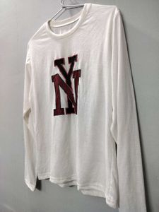 WHITE TSHIRT WITH N Y DESIGN SIZE S TO M