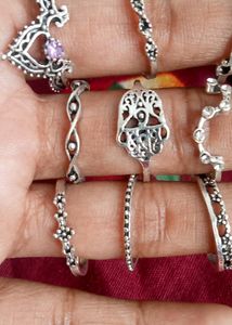10 OXIDISED RINGS
