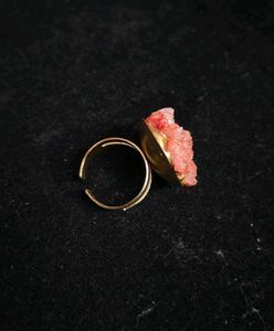 Beautiful Natural Crystal Stone Adjustable Ring