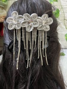 Grey Flower Hair Clip