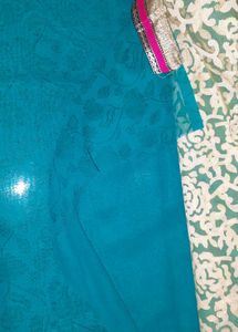 Elegant Teal Saree