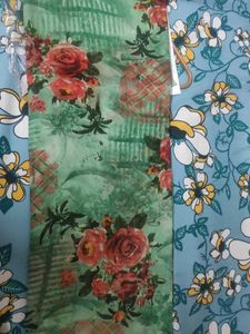 Elegant Green Floral Saree