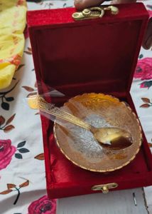 Golden Bowl With Spoon